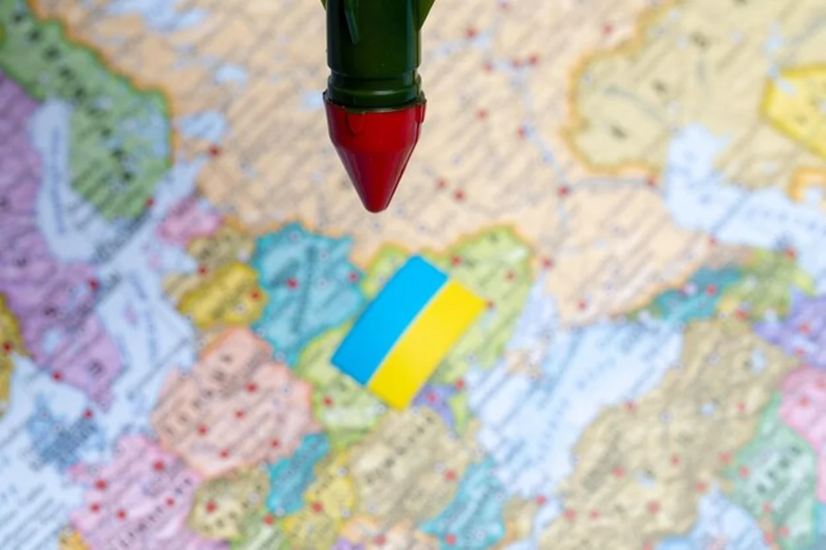 Rakieta uderza w Ukrainę podczas konfliktu z Rosją